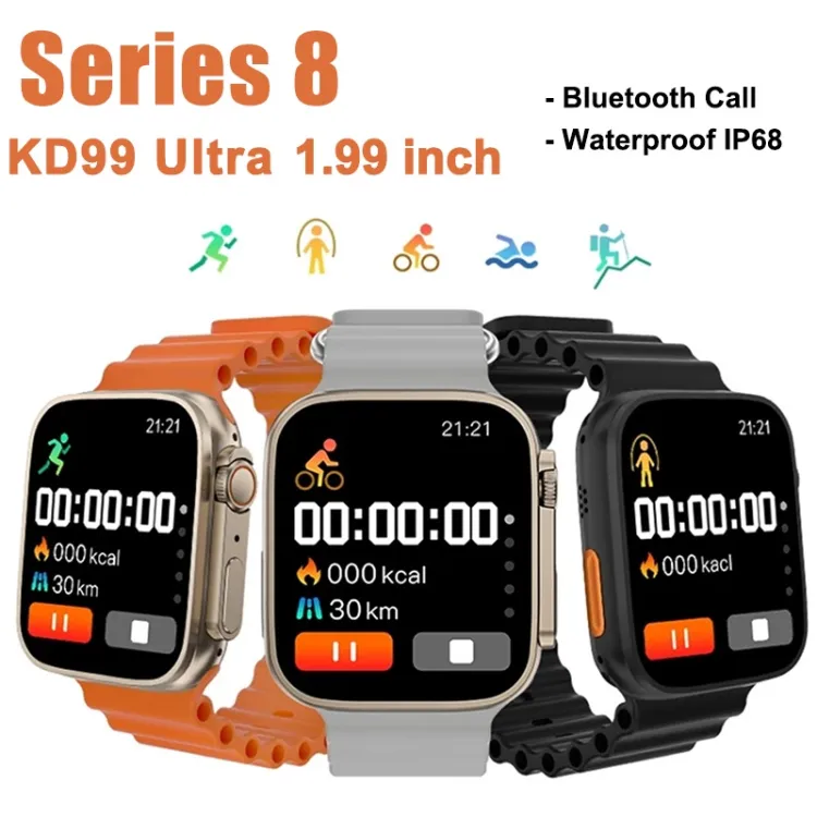 Buy SmartWatch KD99 Ultra Watch 8 Ultra Clone Full View BIG Display Wireless Charging  Online in Bangladesh