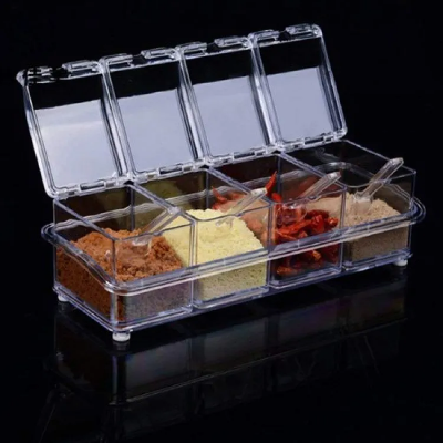 Buy 4 Grid Acrylic Seasoning Spice Box Online at Best Price in Bangladesh