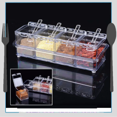 Buy 4 Grid Acrylic Seasoning Spice Box Online at Best Price in Bangladesh