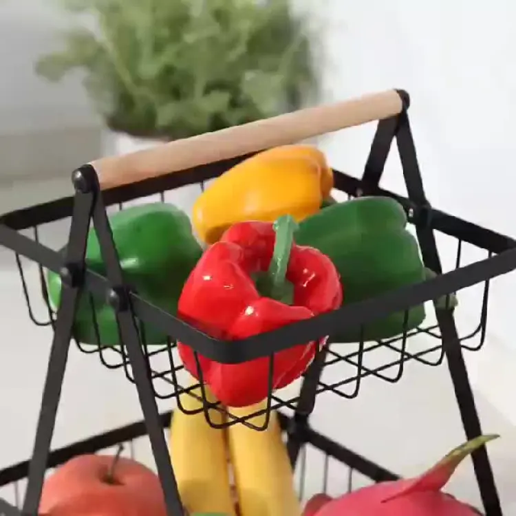 Buy 2Tier Countertop Fruit Basket Storage Vegetable Rack at Best Price In Bangladesh