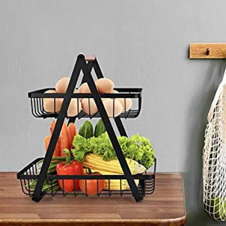 Buy 2Tier Countertop Fruit Basket Storage Vegetable Rack at Best Price In Bangladesh