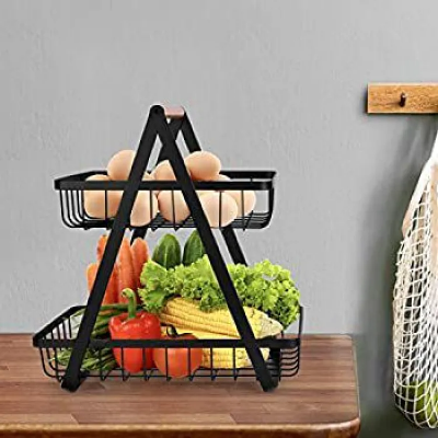 Buy 2Tier Countertop Fruit Basket Storage Vegetable Rack at Best Price In Bangladesh