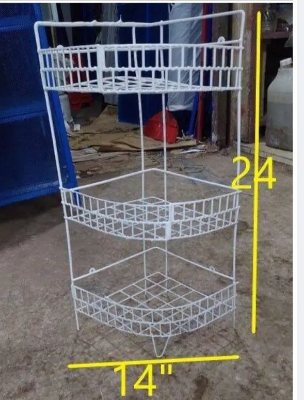 Buy 3 Layer metal Corner shelves spice jar pot rack at Best Price In Bangladesh