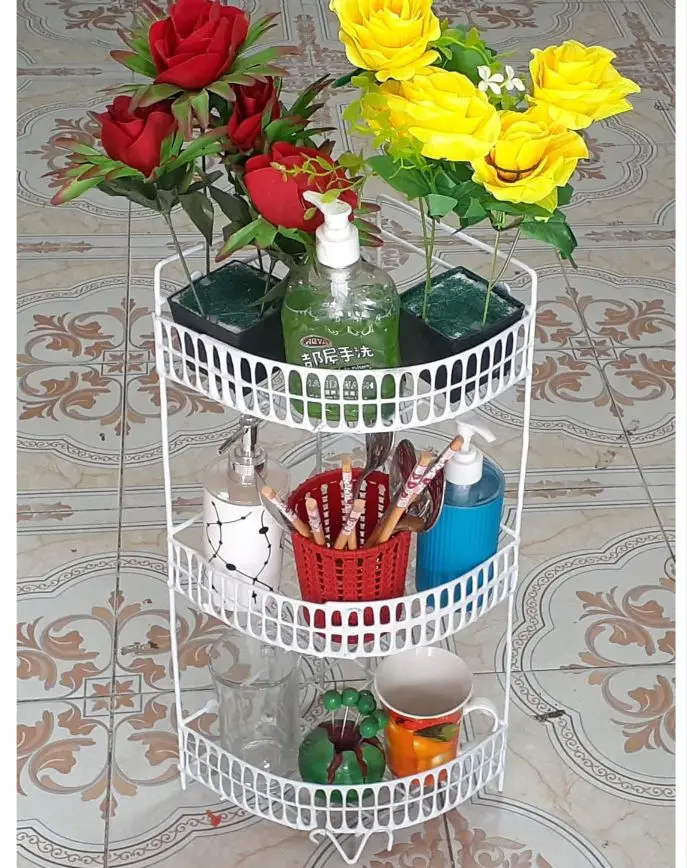 Buy 3 Layer metal Corner shelves spice jar pot rack at Best Price In Bangladesh