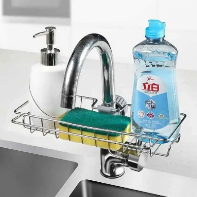 Buy Faucet Rack Stainless Steel Kitchen Sink Caddy Storage Rack at Best Price In Bangladesh