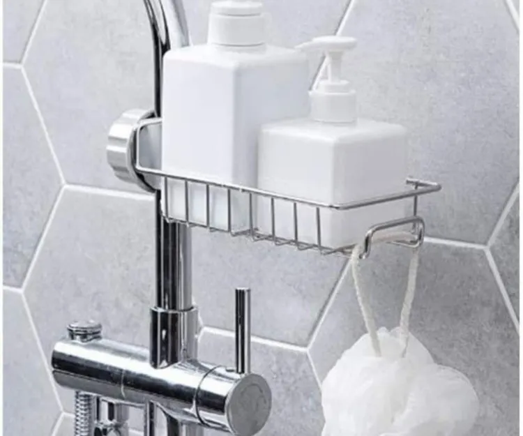 Buy Faucet Rack Stainless Steel Kitchen Sink Caddy Storage Rack at Best Price In Bangladesh