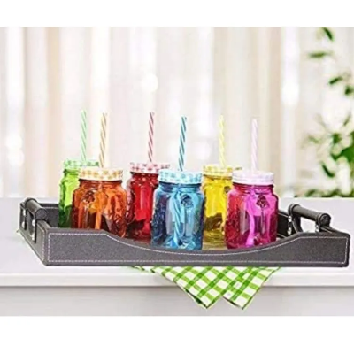 Buy Juice Glass Straw Jar With Lid And Straw Summer at Best Price In Bangladesh