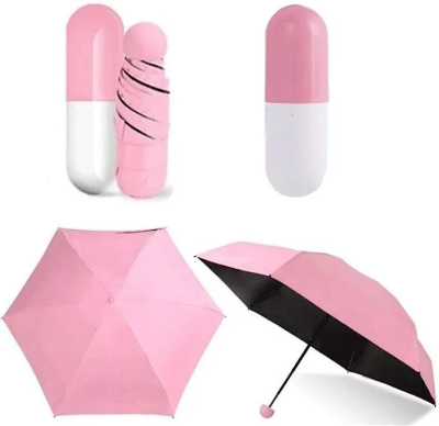 Buy 7" Mini Folding Umbrella with Cute Capsule Case - pink-Color Family at Best Price In Bangladesh