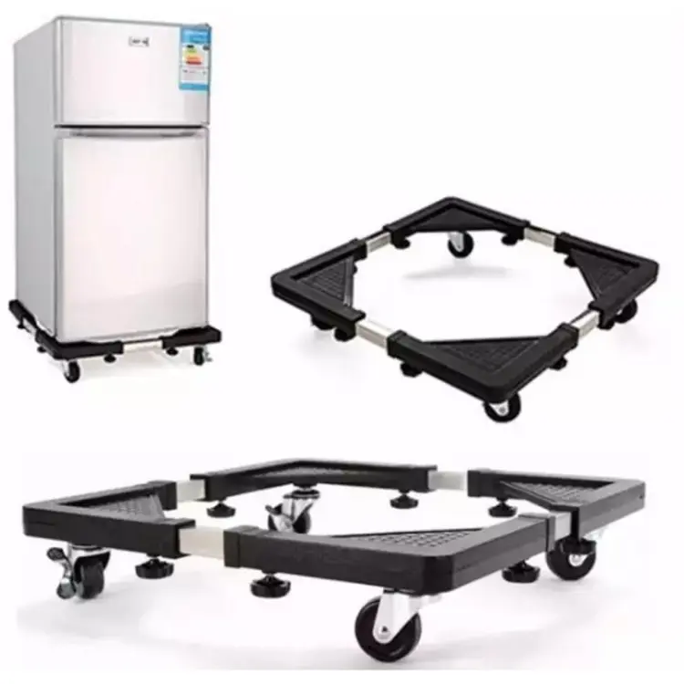 Buy Roller Washing Machine Refrigerator Base Reinforced Retractable Movable Rack with Wheels Kitchen Fridge Base Online at Best Price In Bangladesh