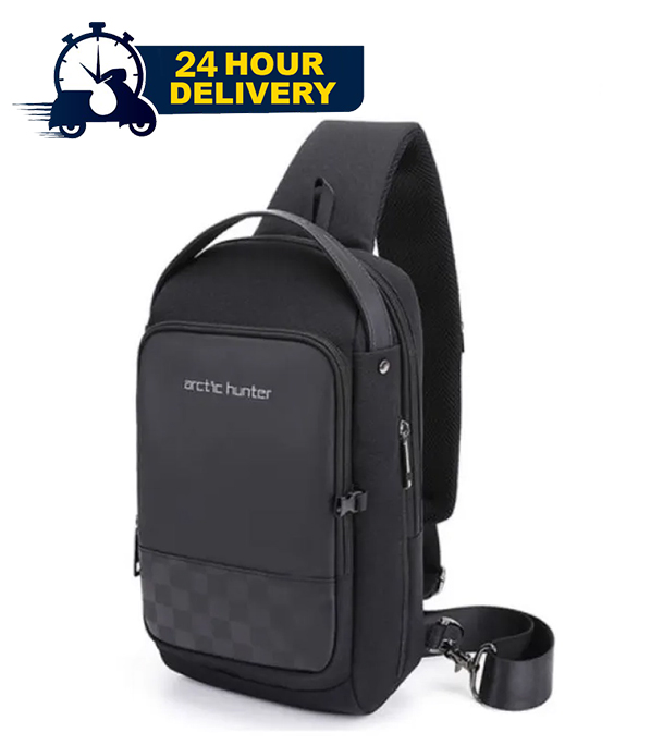 Picture of Arctic Hunter XB00105 Men Chest Bag USB Charging Sling Bag Waterproof