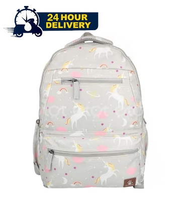 Picture of ESPIRAL 205303 Nylon Fabric School College Backpack Lightweight Water Resistant Washable (Gray Aop)