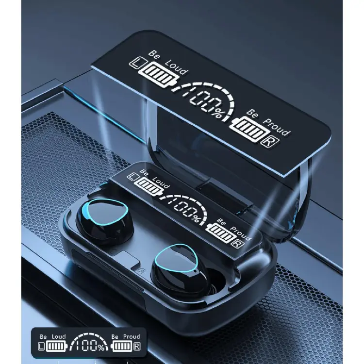 Buy M10 TWS Wireless Bluetooth V5.1 Headphone Mini Earphone Stereo Sport Earbuds Touch Key LED Display Waterproof Headset with Microphone Online at Best Price In Bangladesh