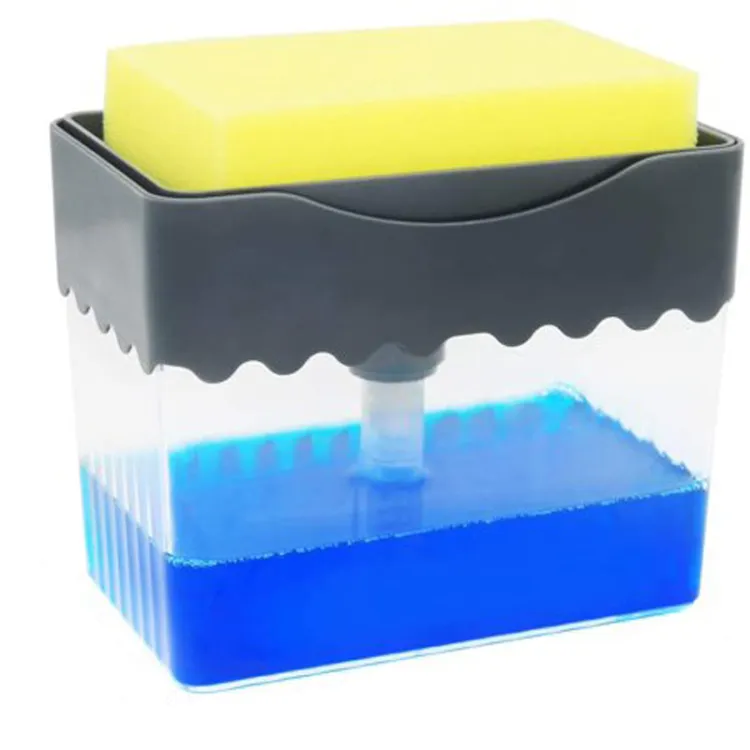 Buy Soap Dispenser & Sponge Holder 2 in 1 Dish Soap Dispenser for Kitchen Counter Sink Caddy Pump Sponge Rust Proof Sponge Holder Instant Refill Durable Liquid Soap for Kitchen Online at Best Price In Bangladesh