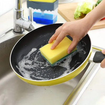 Buy Soap Dispenser & Sponge Holder 2 in 1 Dish Soap Dispenser for Kitchen Counter Sink Caddy Pump Sponge Rust Proof Sponge Holder Instant Refill Durable Liquid Soap for Kitchen Online at Best Price In Bangladesh