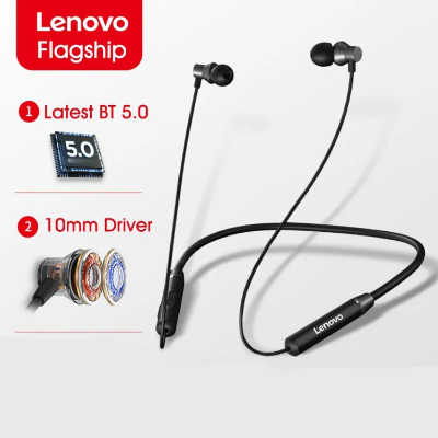 Buy  Lenovo HE05 Bluetooth 5.0 Magnetic Neckband Earphones  at Best Price In Bangladesh