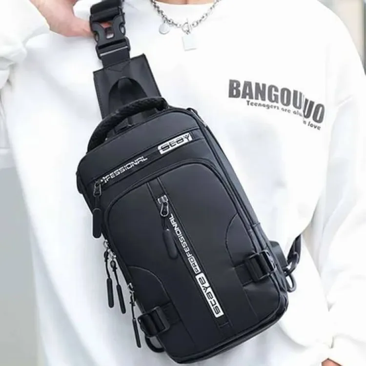 Buy Bag For Men & Women Waterproof Backpack Purse Cross Body Bag With Usb Charging Port - Bag" in Bangladesh