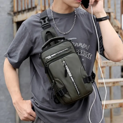 Buy Bag For Men & Women Waterproof Backpack Purse Cross Body Bag With Usb Charging Port - Bag" in Bangladesh