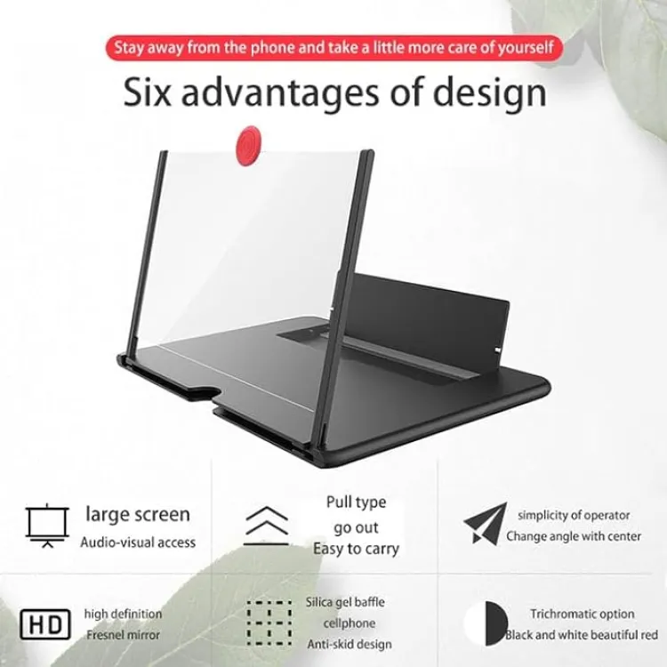 Buy  3D Glass Magnifier Mobile Accessories Mobile Phone Screen Amplifier Foldable 3D Glass For Android Phone Screen Magnifier Online in Bangladesh at Best Prices in Bangladesh