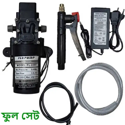 Buy Car Washing Machine, Hi Pressure Water Pump Full Set Combo with Hose Pipe - Spray Gun - Water Pump - Power Adapter - Pipe Clamp for Bike/Car Wash & Garden Irrigation, Motorcycle Wash Pump at Best Price in Bangladesh
