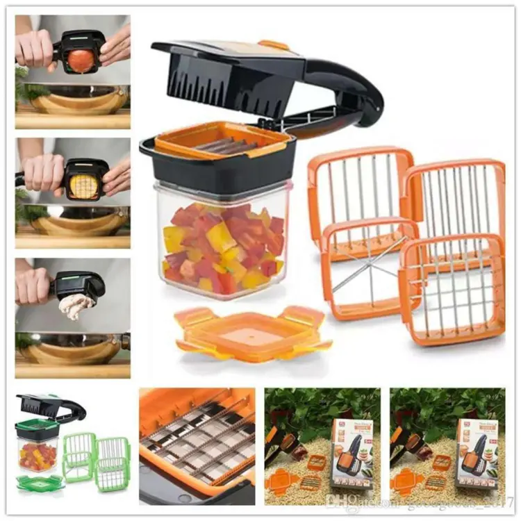 Buy 5 in 1 Multifunctional Quick Stainless Food Fruit Vegetable Cutter Slicer Chopper Nicer Dicer at Best Prices in Bangladesh