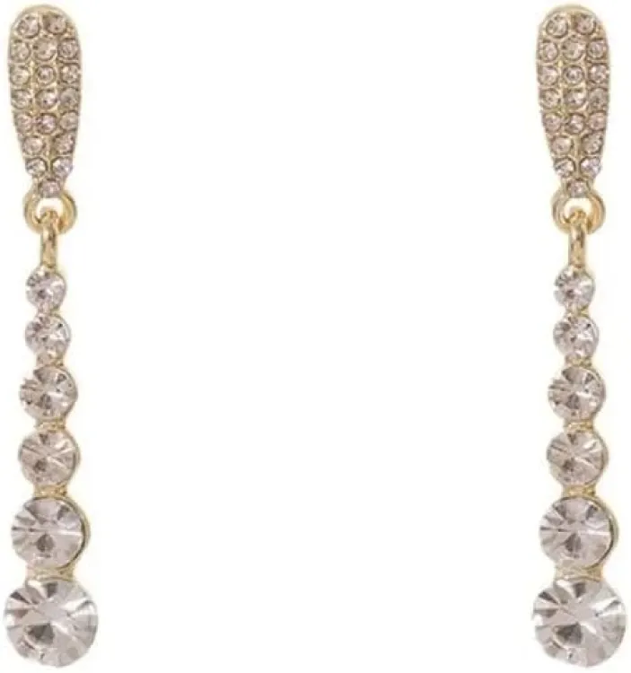 Buy "Korean Gold-Plated Water Drop Long Korean Earrings Party & Wedding Wear For Women & Girls Earring Set"  Online at Best Price In Bangladesh