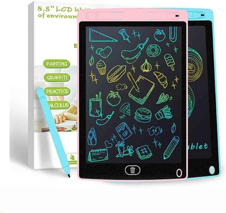 Buy  "8.5-Inch LCD Handwriting Board and Electronic Drawing Board LCD Kids Writing Tablet A02364 (8.5 Round Edge Light Blue) Online in Bangladesh