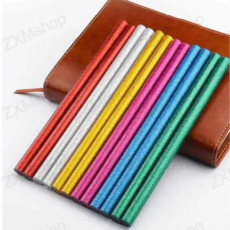 Picture of বড় (10.8mm-11.5mm) হট গ্লু গান গ্লিটার স্টিক্স প্যাকেট 12 পিস পাইকারি