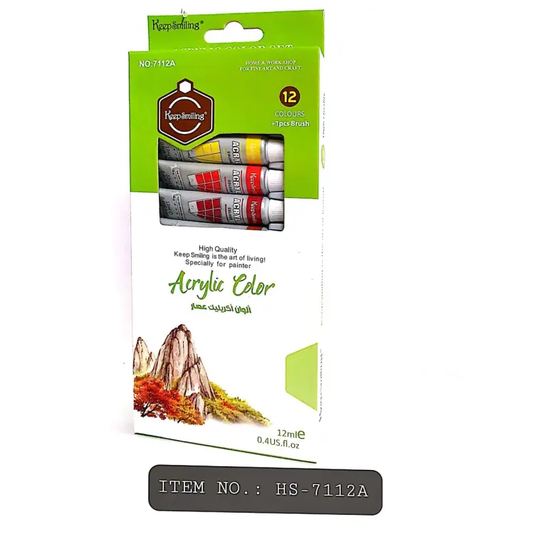 Picture of Keepsmiling অ্যাক্রাইলিক রঙের সেট 12 পিস 12ml নং: 7112a