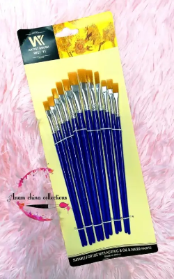 Picture of Wy আর্টিস্ট পেইন্টিং ব্রাশ রাউন্ড শেপ 12ps সেট/ফ্ল্যাট শেপ 12ps সেট (যে কোনও সেট বেছে নিন】)