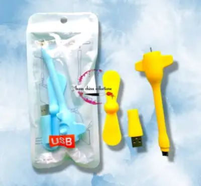 Picture of 2 ইন 1 ট্র্যাভেল পোর্টেবল মাইক্রো টাইপ b এবং usb মিনি otg হাই স্পিড ফ্যান মাল্টিকালার 1 পিস