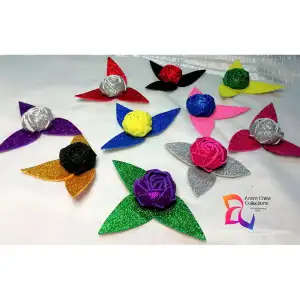 Picture of ⭐⭐⭐চায়না গ্লিটার ফোম লাডডু রোজ মাল্টিকালার 10 পিস শেড বি