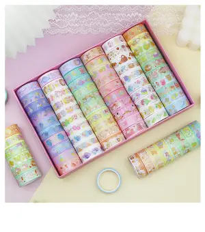 Picture of 60 রোল কার্টুন কাওয়াই ওয়াশি টেপ সেট গ্রিড ফুড গার্ল স্ক্র্যাপবুকিং স্টিকার diy মাস্কিং কিড জাপানি মাদার উপহার সজ্জা