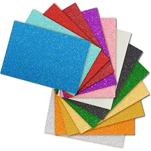 Picture of SELF ADHESIVE Glitter Foam Sheets A4 Pack of 10 Assorted (আপনার পছন্দের রং টি বেছে নিন।)