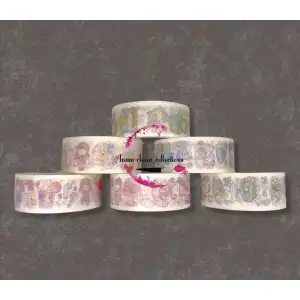 Picture of 6 টি রোল ওয়াশি টেপ সেট সংগ্রহ স্ক্র্যাপবুকিং টেপ ডেকোরেটিভ মাস্কিং টেপ diy ক্র্যাফটস এবং উপহার মোড়ানোর জন্য