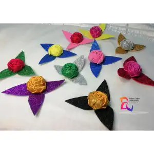 Picture of ⭐⭐⭐চায়না গ্লিটার ফোম লাডডু রোজ মাল্টিকালার 10 পিস শেড এ