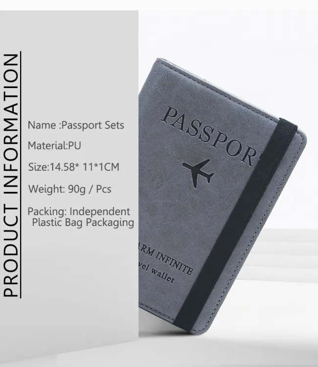 Buy 1 Pc Multi-Function Leather Passport Cover Credit Cards Holder Travel Cover Case Online in Bangladesh