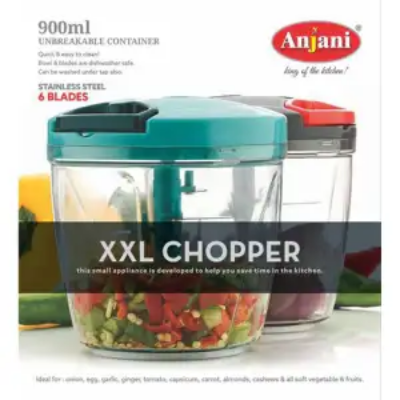 Buy Handy Chopper Handy Quick Cutter For Kitchen-3 Blade Stainless Steel, Pull String (350Ml And 900Ml) - Vegetable Cutter - onion at Best Price In Bangladesh