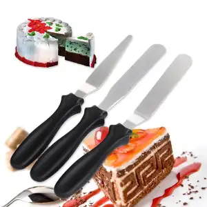 Buy 3pcs/set Stainless Steel Butter Cake Cream Knife Spatula Smoother Icing Frosting Spreader Fondant Pastry Cake DIY Tools at Best Price In Bangladesh