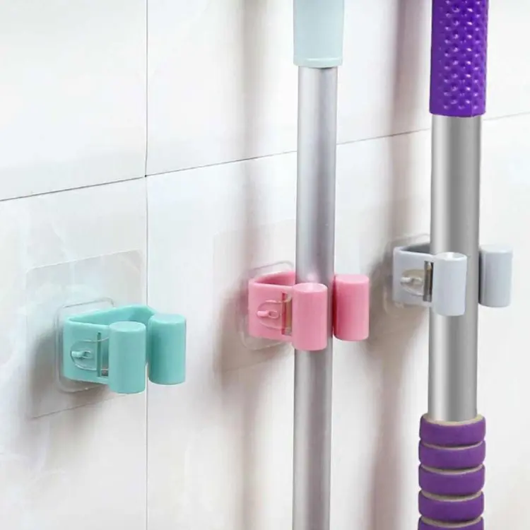 Buy 1 Piece Wall Mounted Mop Organizer Holder Brush Broom Hanger Home Storage Rack Bathroom Suction Hanging Pipe Hooks Household Tools at Best Price In Bangladesh