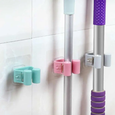 Buy 1 Piece Wall Mounted Mop Organizer Holder Brush Broom Hanger Home Storage Rack Bathroom Suction Hanging Pipe Hooks Household Tools at Best Price In Bangladesh