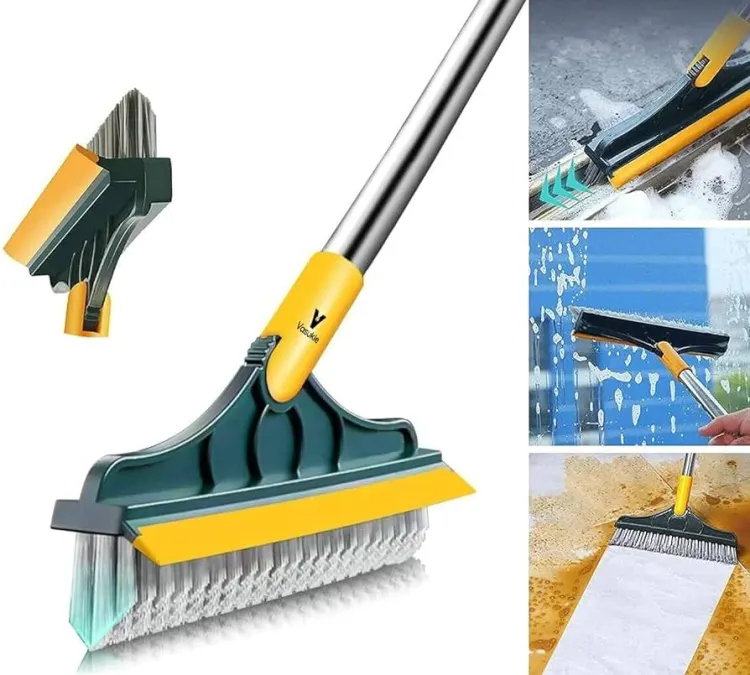 Buy 2 In 1 Floor Long Handle Brush , Perfect for cleaning tiles, ceramic surfaces, and toilets -1Pcs at Best Price In Bangladesh