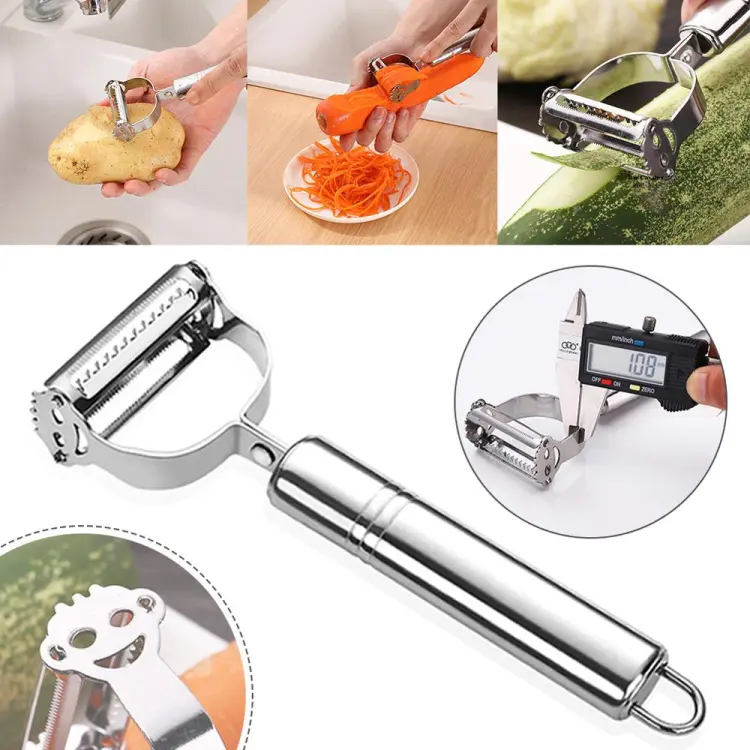 Buy Stainless steel Multi-function vegetable Peeler&amp Julienne Cutter Julienne Peeler Potato Carrot grater kitchen Tool at Best Price In Bangladesh