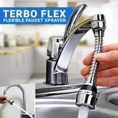 Buy Turbo Flex 360 Flexible Double Swivel Faucet Spout Attachment Extender For Taps - 1 Pcs at Best Price In Bangladesh