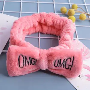 Buy Colorful Women Bow Hair Band Fashion OMG Letters Wash Face Headband Girls Headwear Hairbands Coral Fleece Hair Accessories at Best Price In Bangladesh