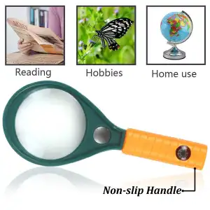 Picture of কম্পাস সহ অপটিক্যাল ইনস্ট্রুমেন্ট হ্যান্ডহেল্ড ম্যাগনিফাইং গ্লাস (50mm,65mm,75mm,90mm)