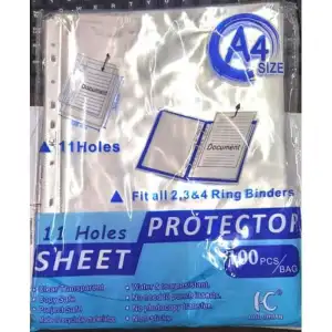 Picture of ডকুমেন্ট প্রটেক্টর শীট a4 সাইজ 11 গর্ত-50 পিস/100 পিস