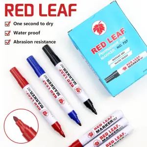 Picture of লাল পাতার স্থায়ী কালির মার্কার নং: 707 (কালো, লাল, নীল)