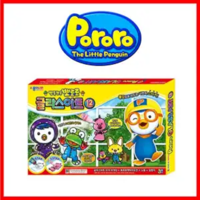 Picture of পোরোরো উইন্ডো পেইন্ট স্টিকার গ্লাস ডেকো গ্লাস আর্ট 12 রঙের বাচ্চাদের আর্ট