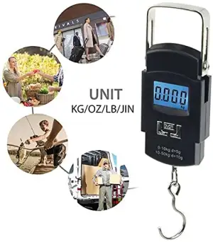 Picture of 50kg পোর্টেবল ইলেক্ট্রনিক ডিজিটাল lcd পকেট ওজন মাপার ঝুলন্ত স্কেল ভ্রমণের লাগেজ ওজন মাপার জন্য