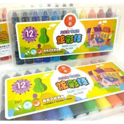 Picture of সিল্কি ক্রেয়ন 12 রঙ 3 ইন 1 (চায়নায় তৈরি)